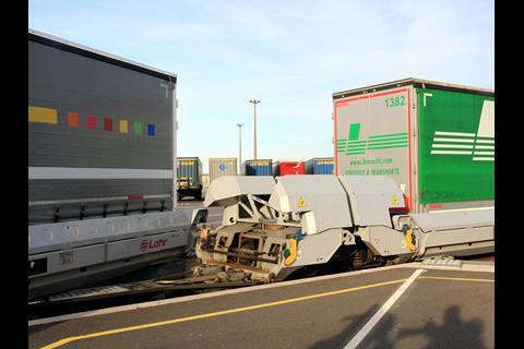 A 'rail motorway' service carrying unaccompanied lorry trailers between Calais and Torino was inaugurated with a ceremony at the Channel port on November 6.